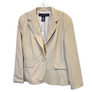NWT Apostrophe Tan Lined One Button Blazer Size 18